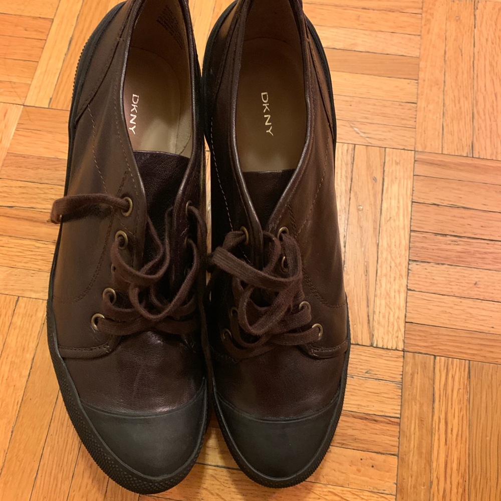 DKNY Leather Booties Size 10- runs small